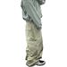 Vintage Washed Cotton Cargo Pants With Double Pockets – Relaxed Fit, Distressed Details, Streetwear Style_viptrois.com