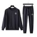 Men's Clothing Sweater Suit For Men Plus Fat Plus Size Fat Loose Spring And Autumn Temperament Autumn Clothing A Full Set Of Clothes_viptrois.com