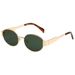 2024 Oval Sunglasses – Small Round Metal Frame Fashion Glasses For Men & Women_viptrois.com