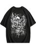 Men's Clothing Men's Gothic T Shirt Skull Print Short Sleeve Street Style T Shirt_viptrois.com