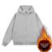 Hooded Sweater Men's Solid Color Loose Casual Sports Jacket Top Cardigan Zipper Shirt Fleece Thicker_viptrois.com