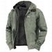 Hooded Fleece-Lined Jacket For Men – Relaxed Fit, Zippered Pockets, All-Day Comfort (S-5XL, Polyester Fill, Solid Colors)_viptrois.com