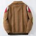 Pure European And American Foreign Trade New Men's Clothing Autumn Winter Long Sleeve Jacquard Turn-down Collar Outerwear_viptrois.com