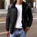 "Men's Faux Leather Jacket With Faux Fur Lining – Stylish Winter Coat For Urban Edge (Black/Slate Gray/White/Lake Blue, M-4XL)"_viptrois.com