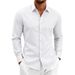 Men's Clothing Men's Silk Cotton Stretch Shirt Style Cool Wrinkle Free Long Sleeved Business Commuting Top For Formal & Casual_viptrois.com