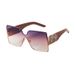 Women's Glasses Square Large Frame D Letter Sunglasses Personality Trend Style Fashion Sunglasses For Women High End Sense Of Face Small White_viptrois.com