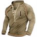 Tactical V-Neck Sweatshirt – Military-Grade Cotton Pullover With Button Placket & Zippered Chest Pocket (Reinforced Seams, Cold-Weather Base Layer)_viptrois.com