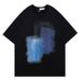Men's Clothing Street Hip Hop Graffiti Print Short Sleeved T Shirt Men's Fashion Brand Loose Couple Casual All Match Half Sleeved Tee_viptrois.com