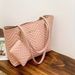 Women's Bags Women's Wave Pattern Diamond Embroidery Shopping Bag Wholesale New Two Piece Shoulder Large Tote Bag_viptrois.com