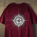 American Compass Print Cotton Short T-Shirt For Men And Women Students Summer Loose Half Sleeve 2025 New Style Top_viptrois.com