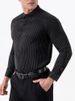 K Seamless Striped Elastic Striped Shirt For Men, No Ironing, Hanging Down, Long Sleeved Shirt For Men_viptrois.com