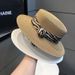 Flat Top For Women Summer French Zebra Pattern New Sun Outdoor Vacation Sunshade Straw Hat_viptrois.com