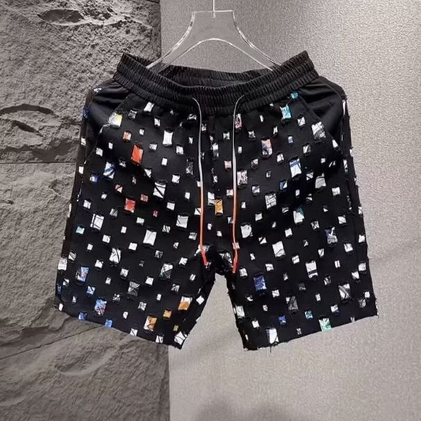 Men's Clothing Summer New Men's Fashion Personality Print Shorts Trendy Brand Handsome Youth All Match Shorts Loose Beach Pants_viptrois.com