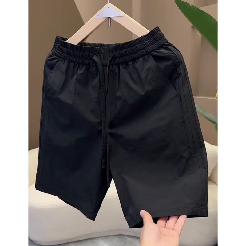 2025 Summer Thin Breathable Simple Shorts Men's Fashion Trend Mid Length Pants Youth All Match Casual Shorts_viptrois.com