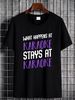 Karaoke Fan Tee For Singing Fan Singer Vocalist Music Lover Shirt For Musician Tshirt Music Arts Gift / Tank Top T Shirt Homme Casual Streetwear_viptrois.com