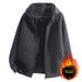 Heavy Austrian Fleece Composite Hooded Cardigan Fleece Sweater_viptrois.com