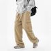 Men's Clothing Retro Workwear Straight Pants Spring New Men's Casual Outdoor Splicing Design Pure Cotton Loose Trendy Long Pants_viptrois.com