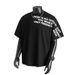 Summer Air Cotton Shoulder Short Sleeved Men's American Small Collar Threaded Splicing Casual T-shirt_viptrois.com
