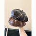 New Korean Dopamine Colorful Plaid Beret Women, Sweet British Style Artist Hat, Checkered Octagonal Hat For Autumn_viptrois.com