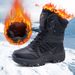New Snow Men's Outdoor Skiing Warm Shoes Waterproof Cold Proof Windproof High Top Cotton Boots_viptrois.com