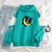 American Style Color Block For Men, Loose Fit, Niche Bunny Print Pullover, Cool Outerwear Sweatshirt_viptrois.com