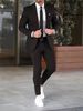 Men's Slim Fit Wedding Suit Set – Single-Breasted Notch Lapel Blazer & Pants (S-5XL) | Polyester Formal & Business Attire_viptrois.com