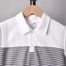 Kids Clothing boy's short-sleeved lapel contrast color T-shirt boy's striped children's white short-sleeved polo shirt two-piece suit_viptrois.com