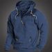 Cross-Border Foreign Trade And American Autumn Winter Hooded Solid Color Men's Casual European Size Sweatshirt_viptrois.com