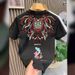Summer New Men's Short Sleeve T-Shirt round Neck Trendy Koi Fish Design Casual Chinese Style Loose Fit 2025_viptrois.com
