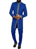 Men's Clothing Suit Long Sleeve Embroidery Stand Collar 2 Piece Suit Ethnic Traditional Casual Suit_viptrois.com