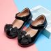 Girls Black Leather Shoes Performance Shoes Princess Shoes Small Leather Shoes Children's Primary School Students Soft Sole Single Shoes School Shoes_viptrois.com