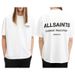 All Saints Underground Sanctum Cotton Women's T-Shirt Long Sleeve Crew Neck Graphic Print Casual Top For Women_viptrois.com