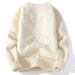 Red Round Neck Men's Autumn And Winter Trendy Brand Loose Knit Base Sweater, Thick Couple's Lazy Style Sweater_viptrois.com