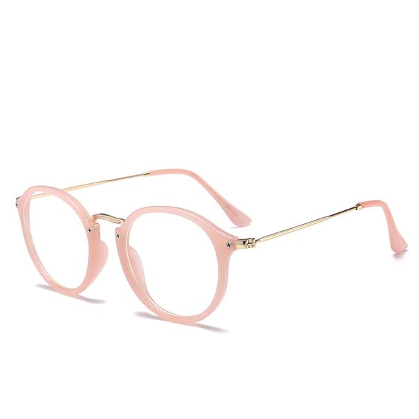 Women's Eyewear Frames Metal Round Frame Flat Glasses Anti Blue Light Glasses Internet Celebrity Student Glasses Frame Can Be Matched With Glasses_viptrois.com