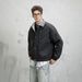 Trendy High Street Flight Collar Jacket, Autumn, Versatile Casual, Loose-fitting, Men's Fake Two-piece_viptrois.com