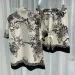 2024 Summer Popular Digital Printing Men's Beach New Short Sleeve Loose Shirt Casual Lace Up Shorts Two-Piece Set_viptrois.com