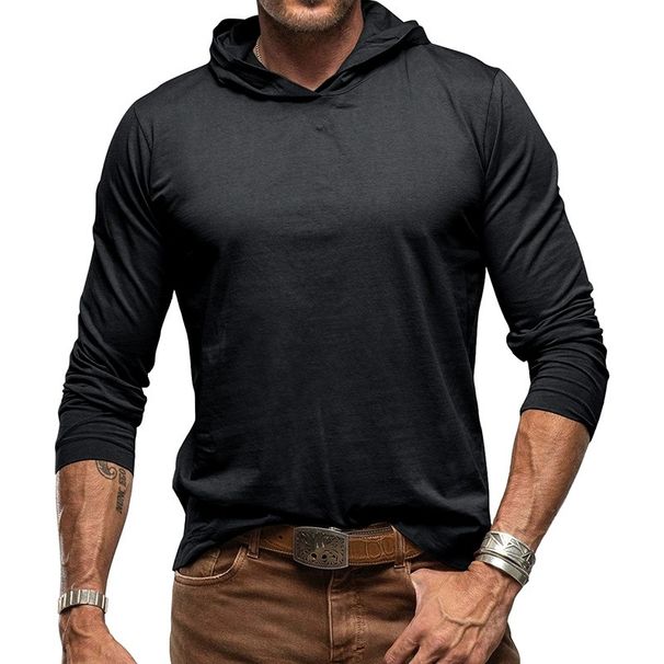 European American Popular Long Sleeve Spring And Autumn Foreign Trade Cross-Border Men's Casual Solid Color_viptrois.com