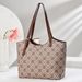 Women’s Bags Tote Bag Retro Plaid Bag Large Capacity Shoulder Messenger Bag Scarf Ornament Handbag Women Bags_viptrois.com
