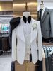 Men's Clothing Man Suit Jacquard Men's Wedding Casual Host Suit 3 Piece Suit_viptrois.com