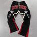 Men's Clothing Fashion New York Letter Leisure Fashion Slightly Elastic Fabric Flared Pants Fashionable And Versatile_viptrois.com