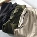 Loom Heavyweight! European And American Style 2024 Men's Spring Washed Twill Loose Wide-Leg Cargo Casual Pants_viptrois.com