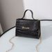 Women's Small Square Bag - Chain Crossbody Bag With Crocodile Pattern_viptrois.com