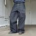 Retro Loose Jeans Men Baggy Street Fashion High Waist Button Casual Straight Trousers Wholesale_viptrois.com