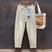 Men's Relaxed Fit Denim Jeans - Casual Wide-Leg Trousers, Washed Blue, Straight Cut, Comfortable Cotton Blend (S-3xl)_viptrois.com