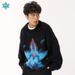 Men's Streetwear Sweater – Oversized Unisex Star-Print Knit Pullover, Acrylic Blend Long Sleeve Crewneck For Fall/Winter_viptrois.com