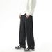 Men's Casual Sports Pants Gray Striped Loose Fit Straight Leg Trendy Sweatpants Plus Size Solid Color Long Pants For Spring Autumn_viptrois.com