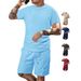 Men's Clothing Casual Loose Short Sleeved Shorts Sports Suit Polo Shirt_viptrois.com