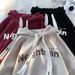 New Long Sleeve Letter Velvet Hoodie For Men And Women, Trendy And Stylish, Versatile And Loose Top_viptrois.com