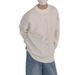 Solid Color Sweater Autumn Winter New Cable Knit Crew Shirt Men Half High Neck Thickened Knitwear Trendy_viptrois.com