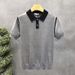 Men's Clothing High End Men's Casual Color Blocked Polo Shirt Slim Fit Short Sleeve Knitted Top Summer Style_viptrois.com